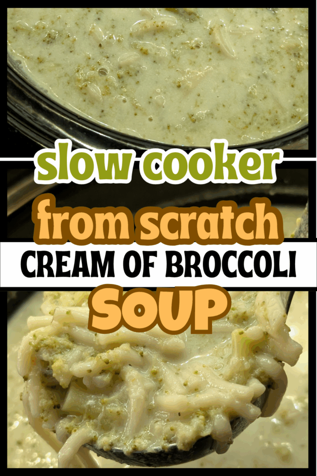 slow cooker from scratch cream of broccoli soup